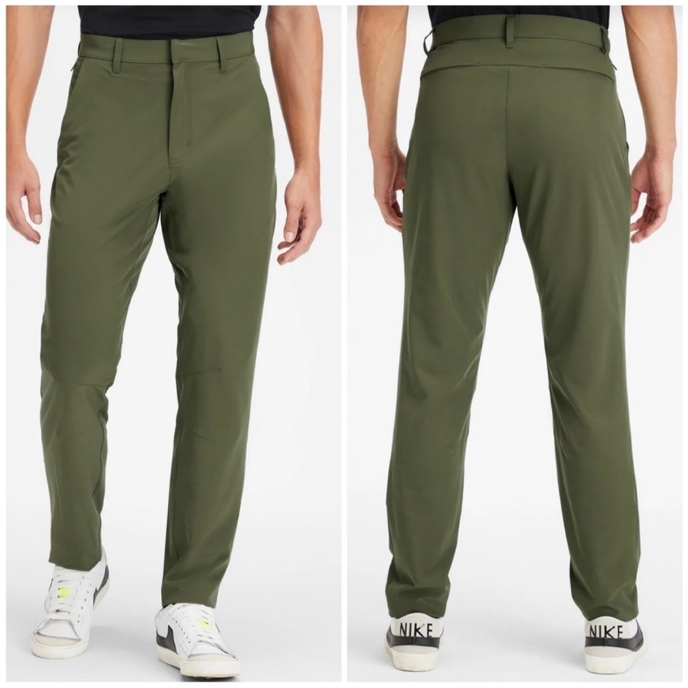 Fabletics The Only Pant Mens 31 x 31 Olive Green Stretch Performance Career Golf